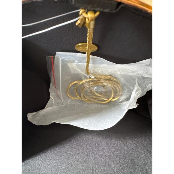 NWT Zara Metallic Oval Minaudiere Bag Purse Clutch Shoulder Chain Metallic Glam - Picture 6 of 7